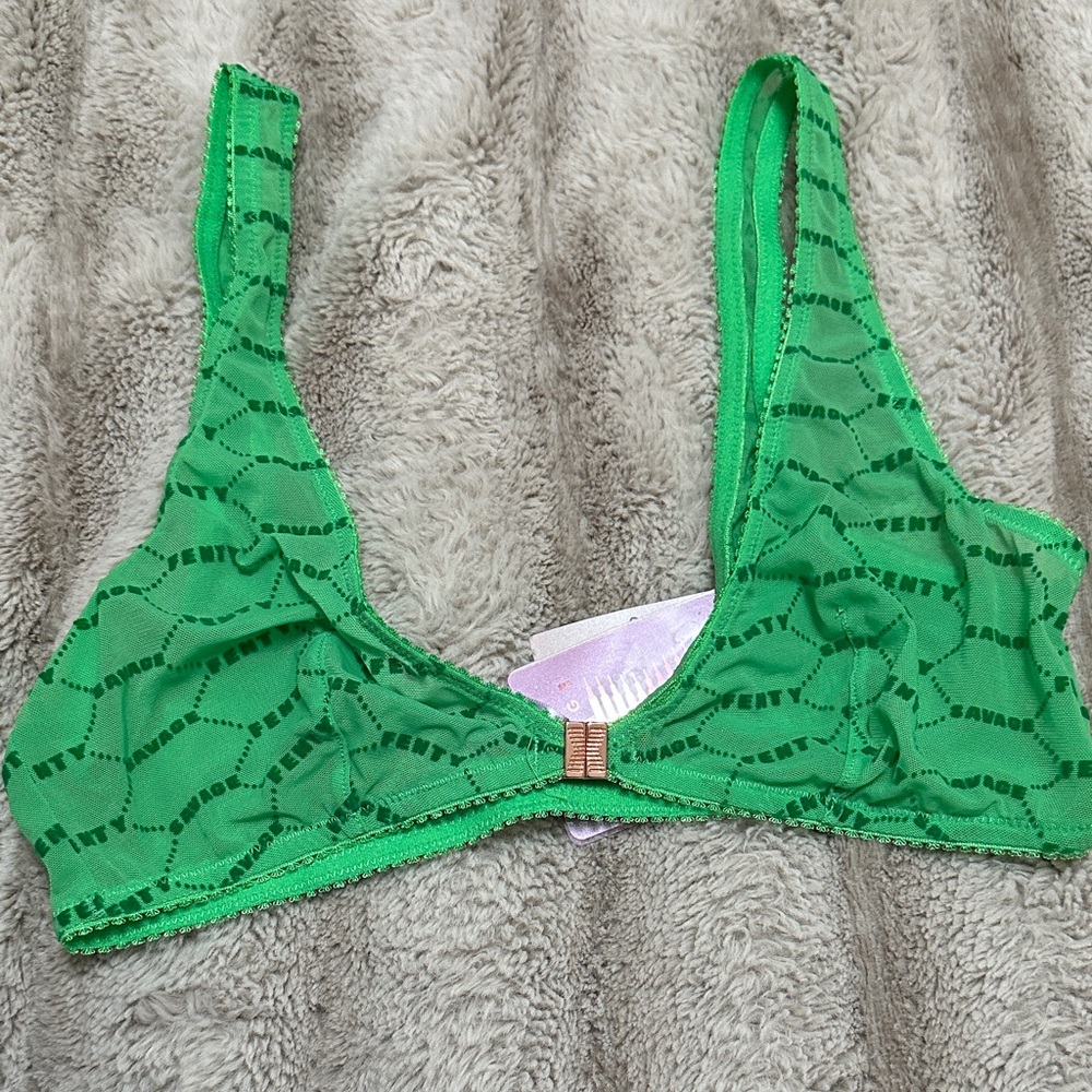 Savage X Fenty Vibrant Green Mesh Bralette
